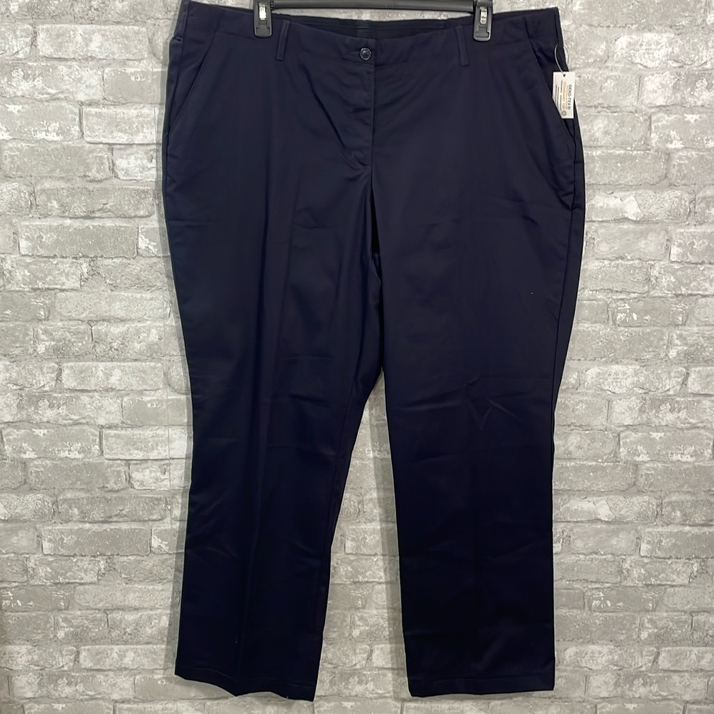 Lands End Navy Twill Straight Leg Pants